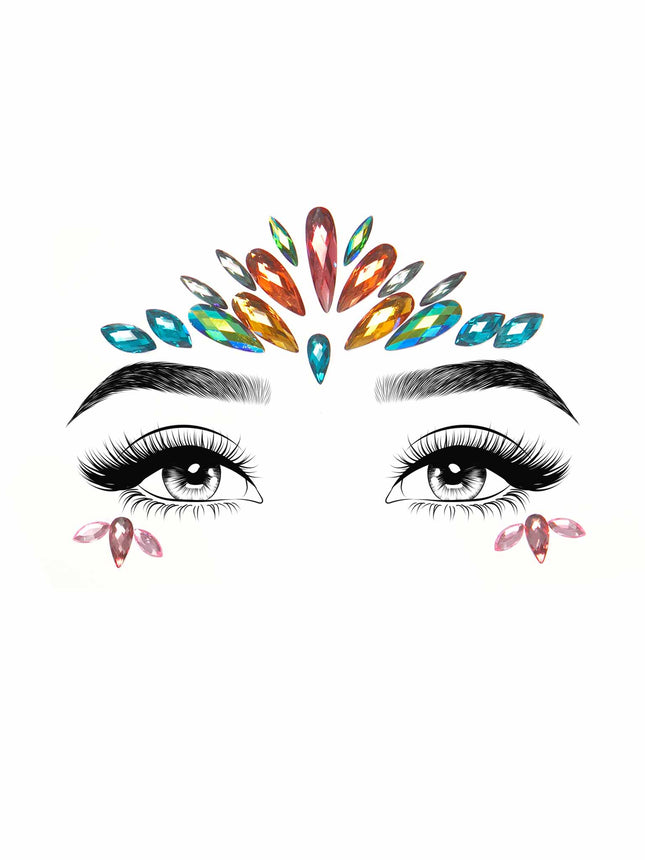 Avri Face Jewels Sticker - Multicolor - O/S