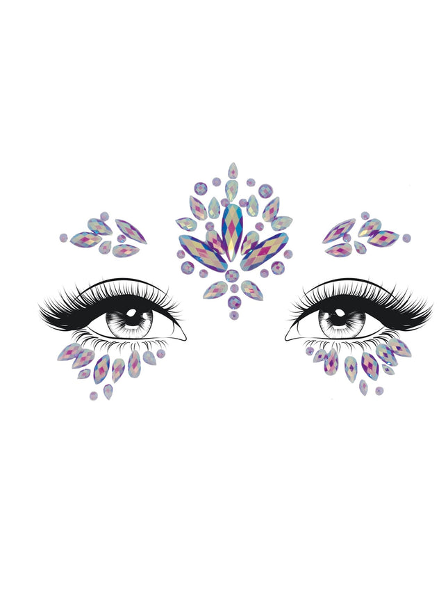 Verity Face Jewels Sticker - Purple - O/S