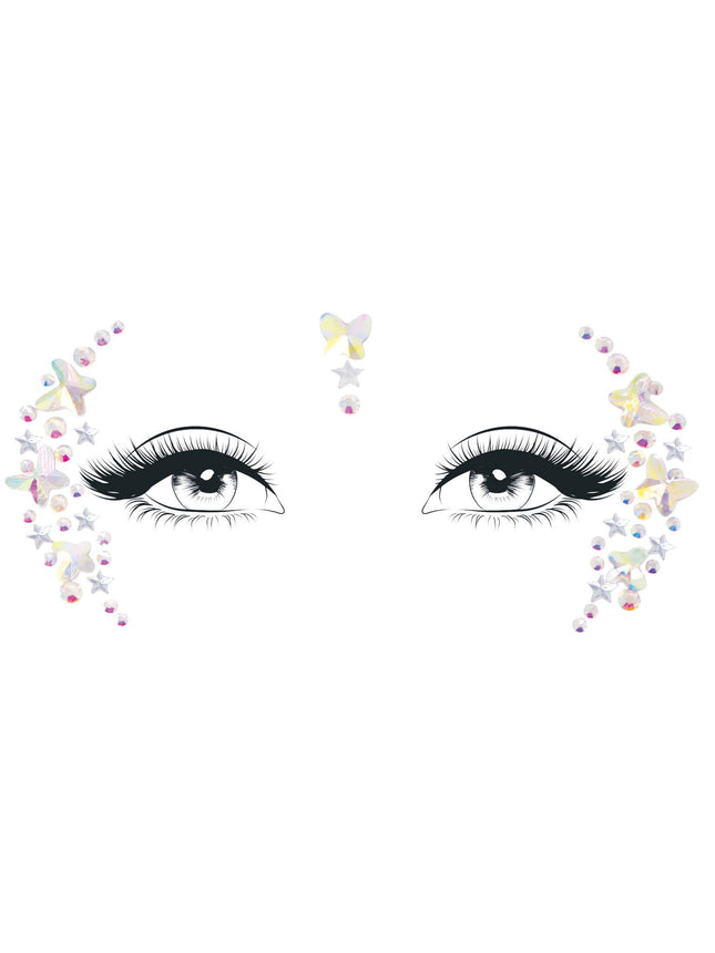 Elera Face Jewels Sticker - Clear - O/S