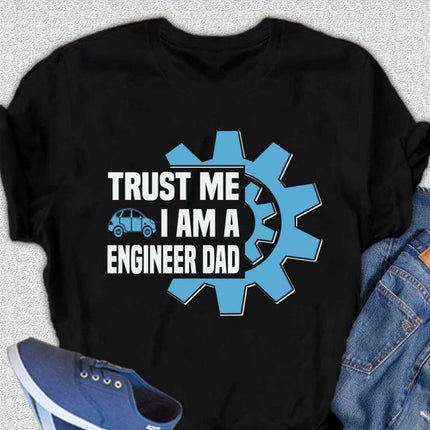 Trust Me I'm a Engineer Dad Men's Bamboo Viscose/Organic Cotton Short Sleeve Graphic T-Shirt