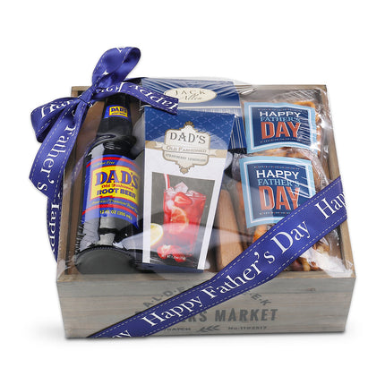 Ice-Cold Root Beer Snack Caddy Gift Basket – Gourmet Sweet & Salty Treats for Men, Dad, Friends & Beer Lovers