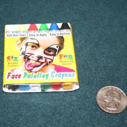 Wolfe 6 Bright Color Face Painting Crayons Fun Make-up Sticks ONE KIT