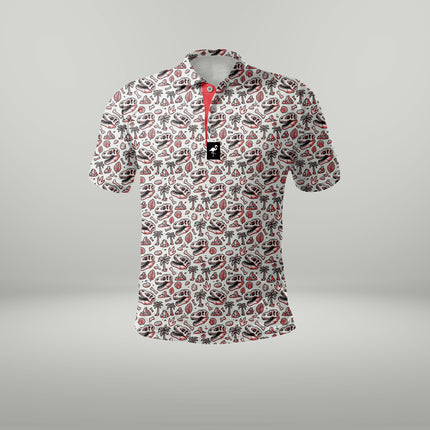 Men's Fossil Fairway Golf Polo | Performance Stretch Golf Shirt | Moisture-Wicking Athletic Polo