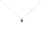 White.Gold / 18 / Red Garnet