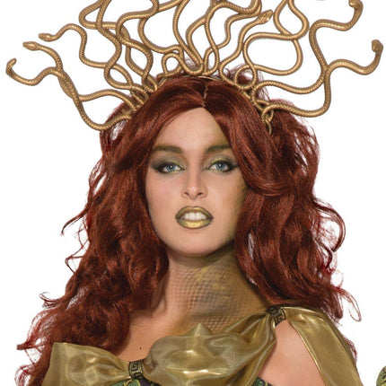 Gold Medusa Snake Headpiece Headband Costume Accessory