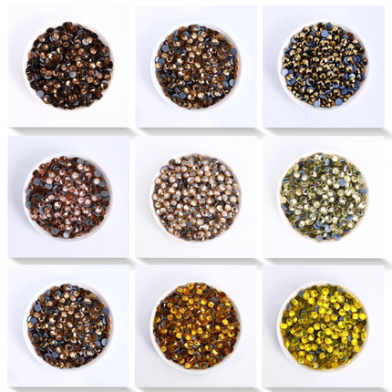 SS3-SS30 Yellow Series Hot-Fix Glass Flat Back Rhinestones