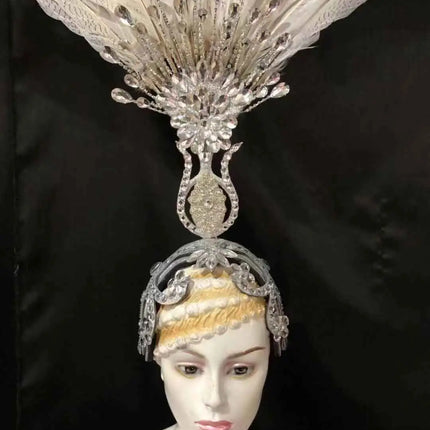 The Stardust Aurora – Premium Feathered Samba Carnival Headdress