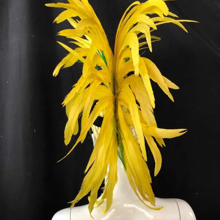 The Stardust Samba Radiance – Elegant Feathered Stage & Carnival Headdress