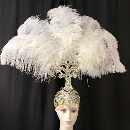 The Stardust Samba Queen – Premium Feathers & Rhinestones Carnival Headdress
