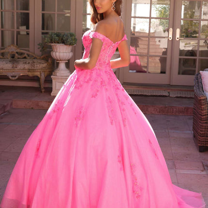 Nox Anabel H1352 Poofy A-Line Ballgown Off the Shoulder Quinceanera Dress