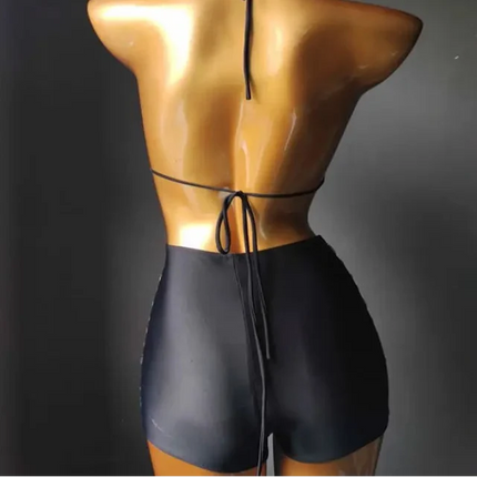 The Venus Vacation Bandage Bikini – Luxe Diamond Rhinestone Showgirl Set