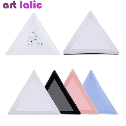 10Pcs Triangle Rhinestone & Bead Sorting Storage Trays