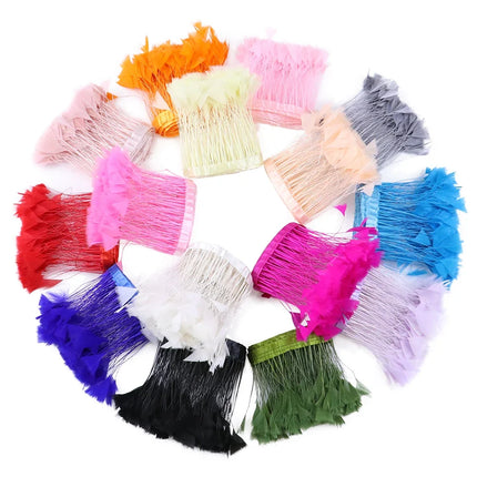 Turkey Feathers Trim Ribbon Fringe