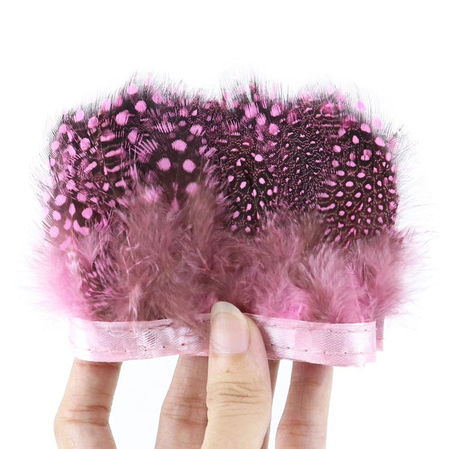 Natural Pearl Feather Fringe Trim 5-8cm