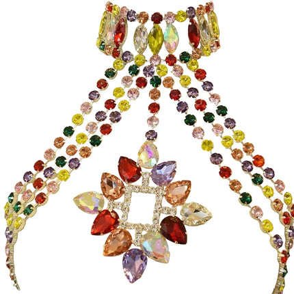 Glass Rhinestone Crystal Choker Body Jewelry