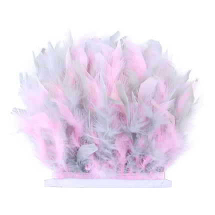 Fluffy Turkey Feathers Trim Ribbon Fringe