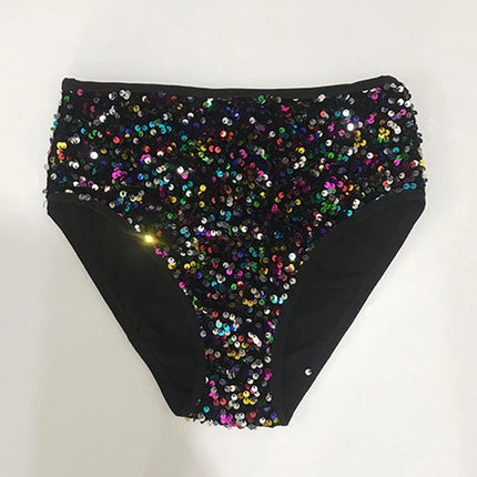 Sequined High-Waist Pole Dance Shorts & Gogo Performance Bottoms