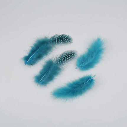 Natural Spotted Guinea Fowl Feathers 100PC