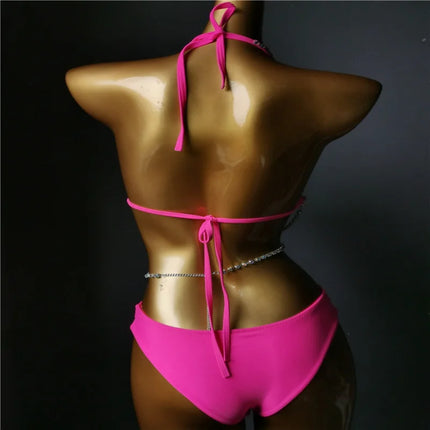 The Venus Vacation Classic Crystal Bikini – Ultra-Glam Rhinestone Showgirl Swim Set
