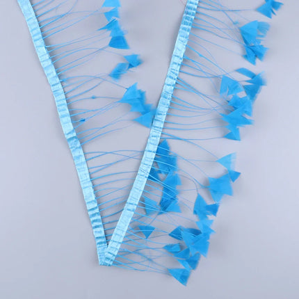 Turkey Feathers Trim Ribbon Fringe