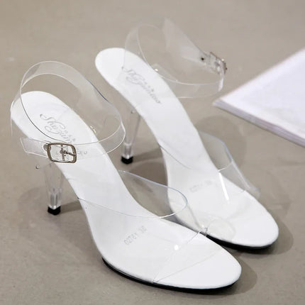 The Stardust Crystal Illusion Sandal – 10cm Clear Platform Stiletto