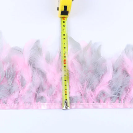 Fluffy Turkey Feathers Trim Ribbon Fringe