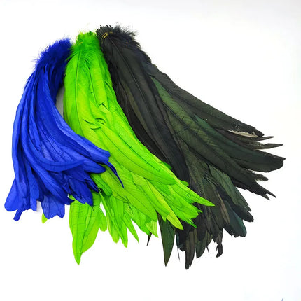 100pcs Natural Rooster Tail Feathers 10-16" Stage Performance Costume Plumes