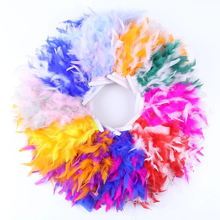 Fluffy Turkey Feathers Trim Ribbon Fringe