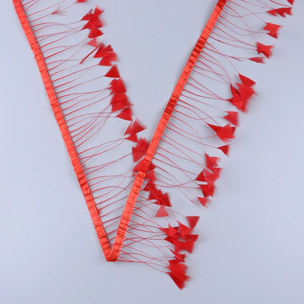 Turkey Feathers Trim Ribbon Fringe