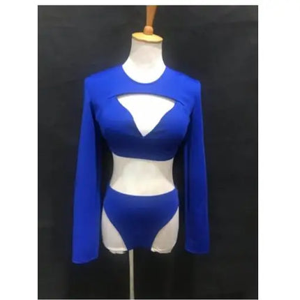 Nightclub Women Singer Dance Team Costume Gogo Dancer Sexy Performance Stage Wear Club Party Pink Bikini 3 PCS Set Rave Outfits