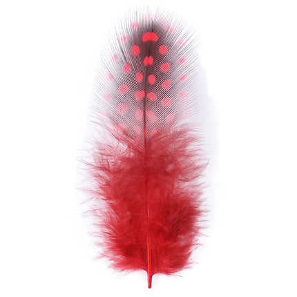 Natural Spotted Guinea Fowl Feathers 100PC