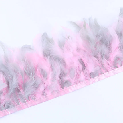 Fluffy Turkey Feathers Trim Ribbon Fringe