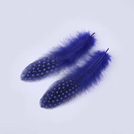 Natural Spotted Guinea Fowl Feathers 100PC