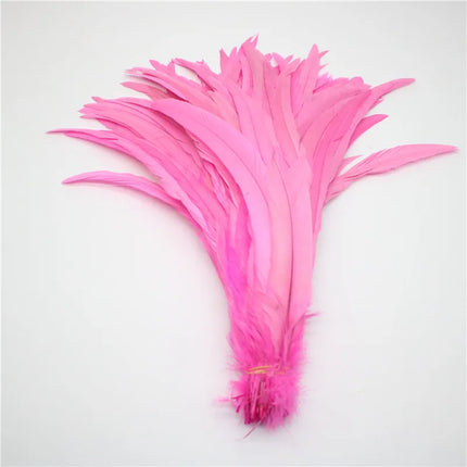 50pcs Natural Rooster Tail Feather Plumes