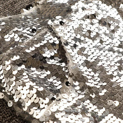 Sparkly Sequin High-Waisted O-Ring Zip Bodycon Shorts Stage Costume