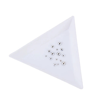 10Pcs Triangle Rhinestone & Bead Sorting Storage Trays