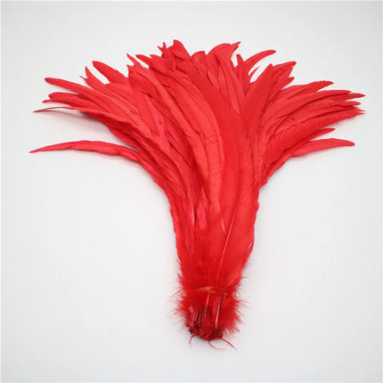 50pcs Natural Rooster Tail Feather Plumes