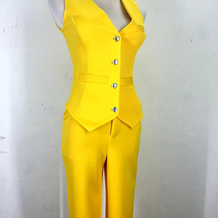 Tailored Vest & Trouser 3-Piece Suit Set with Matching Bow Tie Stage Costume