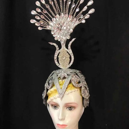 The Stardust Aurora – Premium Feathered Samba Carnival Headdress