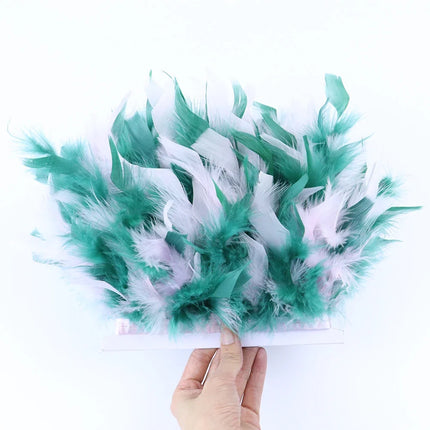 Fluffy Turkey Feathers Trim Ribbon Fringe
