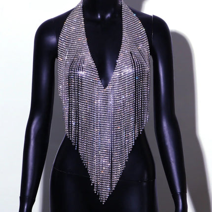 Dazzling Crystal Tassels Waist & Bikini Bra Body Chain Jewelry