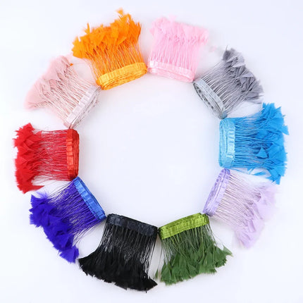 Turkey Feathers Trim Ribbon Fringe