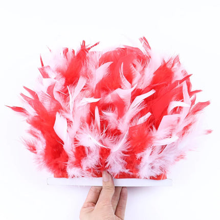 Fluffy Turkey Feathers Trim Ribbon Fringe