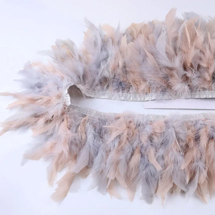 Fluffy Turkey Feathers Trim Ribbon Fringe