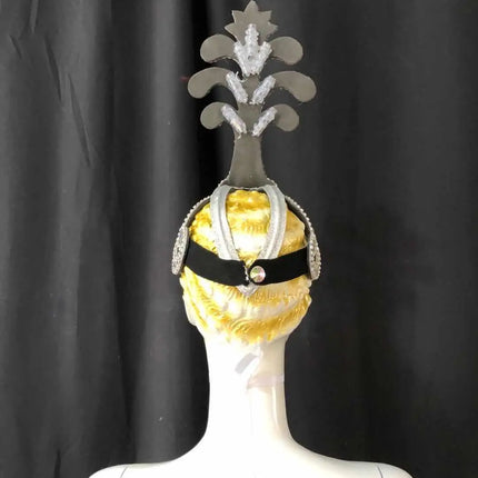 The Stardust Samba Queen – Premium Feathers & Rhinestones Carnival Headdress