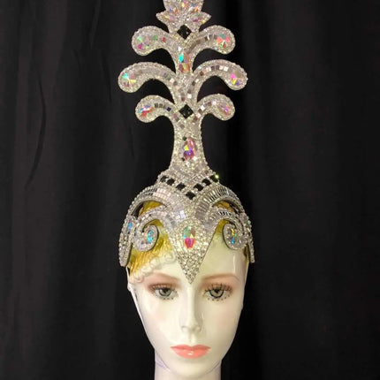 The Stardust Samba Queen – Premium Feathers & Rhinestones Carnival Headdress