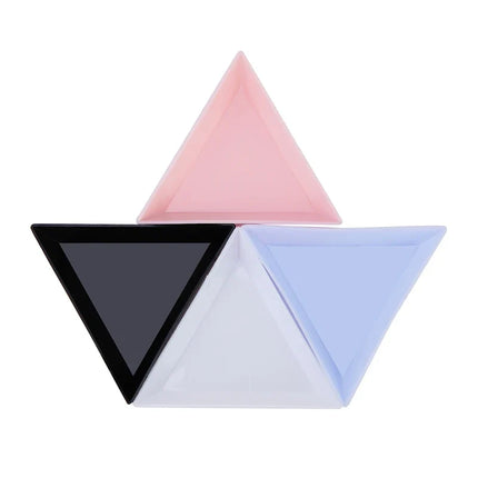 10Pcs Triangle Rhinestone & Bead Sorting Storage Trays