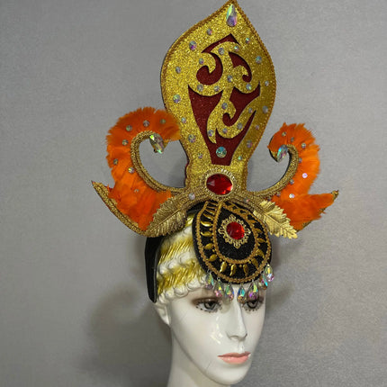 FASHIONABLE AND EXQUISITE HEADDRESS FEATHERS SAMBA DANCE CARNIVAL HALLOWEEN PARTY LATIN DANCE BAR PERFORMANCE HAT MASQUERADE