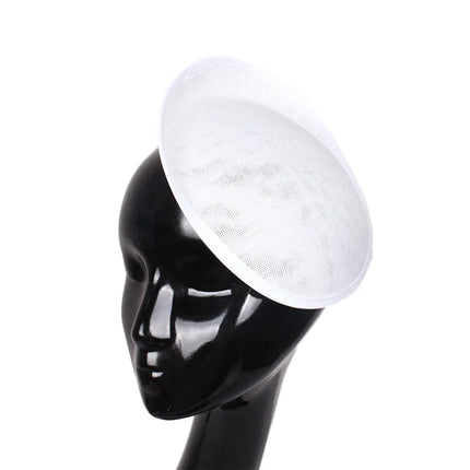 20cm Round Sinamay Fascinator Base DIY Millinery Headpiece Showgirl Hat Base