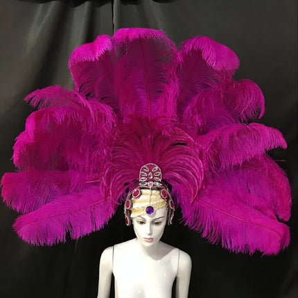 The Stardust Samba Enchantment – Exquisite Feathered Dance & Stage Headdress
